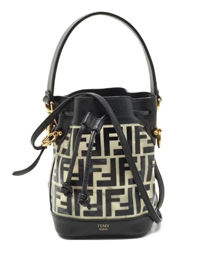 Pre-owned Fendi Mon Tresor Bucket Bag In Black