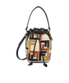 Fendi Multicolour Canvas Mini-bag With Ff Embroidery In Black