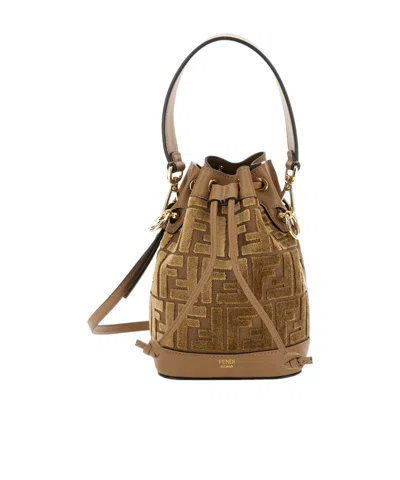 FENDI FENDI MON TRESOR LOGO DETAILED BUCKET BAG