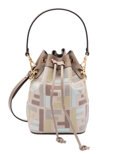 Fendi Mon Tresor Bucket Bag In Neutrals
