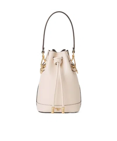 Fendi Mon Tresor Camelia Leather Mini-bag In Brown