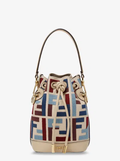 Fendi Women Mon Tresor Crossbody Bag With Multicolor Ff Embroidery