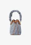 Fendi "mon Tresor" Bag In Jacquard Ff In Blue