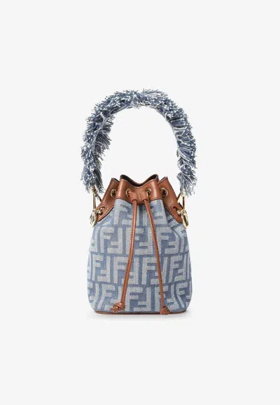 FENDI MON TRESOR FF JACQUARD BUCKET BAG
