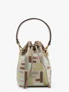 Fendi Mon Tresor Iconic Embossed Ff Motif Embroidered Canvas Bucket Bag