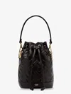 Fendi Women Mon Tresor Leather Bucket Bag In Black