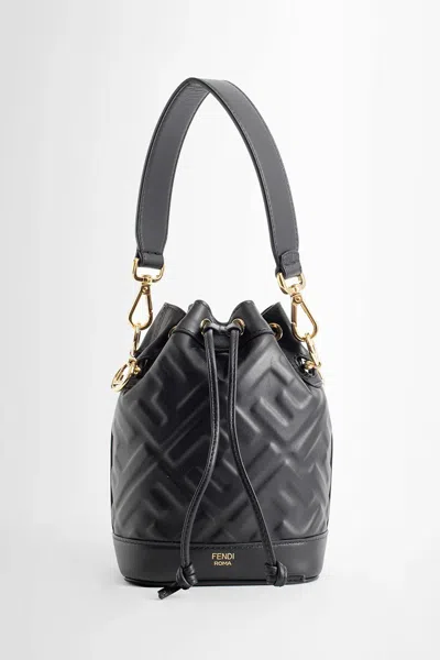 Fendi Mon Tresor Leather Mini Bag In Black