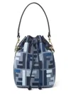 Fendi Borsa A Secchiello Mon Tresor In Tela Ricamata Donna