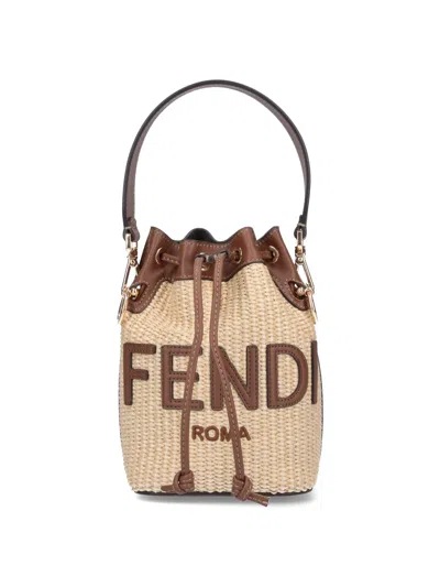 Fendi "mon Tresor" Mini Bag In Beige