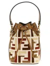 Fendi Mon Tresor Mini Bucket Bag In Brown