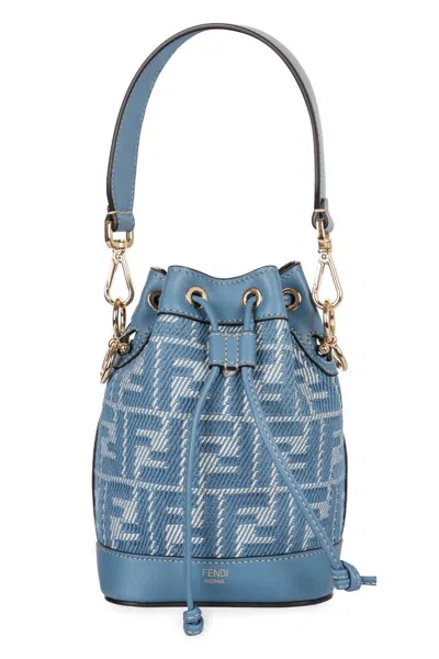 Fendi Mon Tresor Mini Bucket Bag In Blue