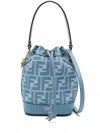 Fendi Mon Tresor Mini Bucket Bag In Blue