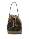 Fendi Mon Tresor Mini Bucket Bag In Brown