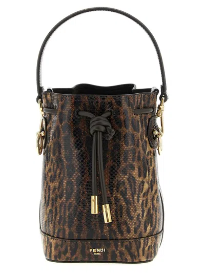 Fendi Women Mon Tresor Mini Leather Bucket Bag In Multi