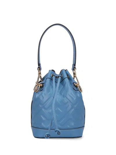 Fendi "mon Tresor" Mini Bucket Bag In Blue