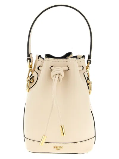 Fendi Mon Tresor Mini Bucket Bag In White