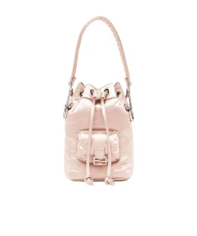 Fendi Mon Tresor Mini Bucket Shoulder Bag In Pink