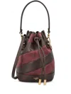 Fendi Mon Tresor Mini Bag In Two-tone Inlaid Leather And Suede Women In Brown
