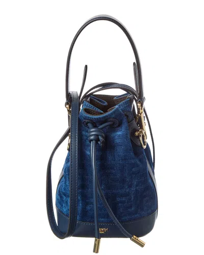 Fendi Mon Tresor Mini Leather Bucket Bag In Pattern