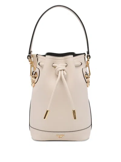 Fendi Mon Tresor Removable-handle Bucket Bag In Neutral