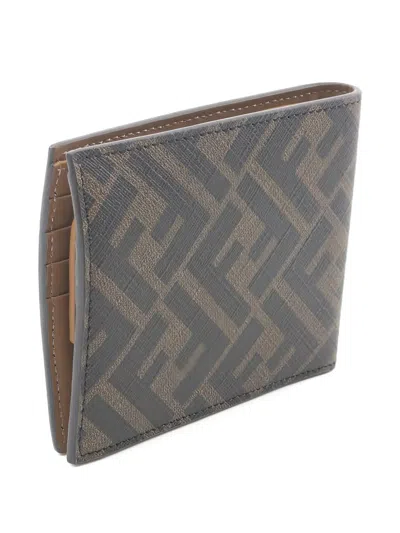 Pre-owned Fendi Monogram Bi-fold Wallet In Brown
