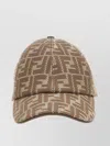 Fendi Beige Ff Canvas Baseball Cap