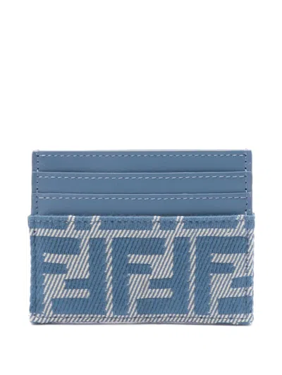 Fendi Monogram Cardholder In Blue