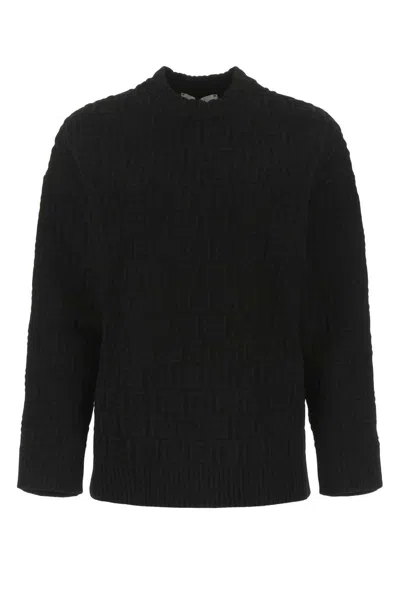 FENDI FENDI MONOGRAM EMBOSSED KNIT JUMPER