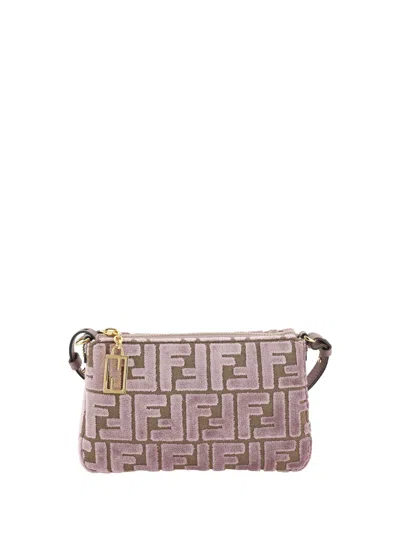Fendi Monogram Ff Clutch Ba In Purple