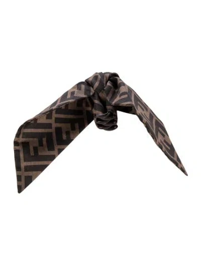 Pre-owned Fendi Monogram Hair Clip In Brown