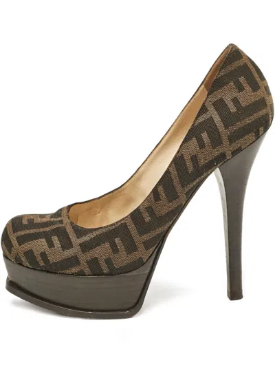 Pre-owned Fendi Monogram Heeled Pumps