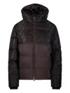 Fendi Women Brown Down Jacket With Drawstring Hood And Ff Motif In Tech Fabric Woman In Brown