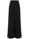 Fendi Monogram Jacquard Silk Trousers In Black