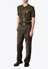 Fendi Ff Wool Blend Lurex Polo