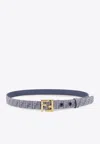 Fendi Monogram Pattern Belt With Gold-tone Hardware