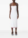 Fendi Mirror Effect Logo Long Dress In White