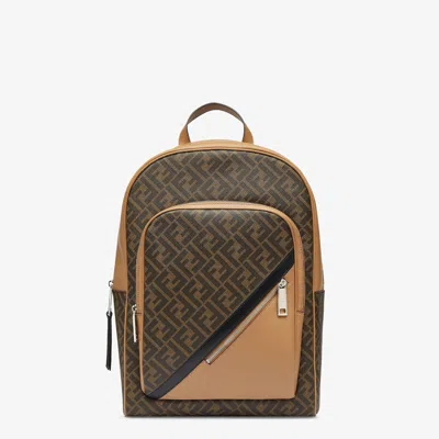 Fendi Monogram-pattern Backpack In Brown