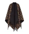 Fendi Monogram Pattern Cape In Black