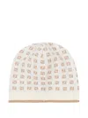 Fendi Monogram-pattern Hat In White