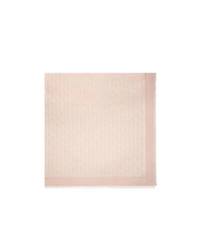 Fendi Monogram-pattern Print Scarf In Pink
