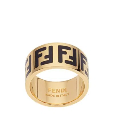 Fendi Monogram Pattern Ring In Or