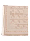 Fendi Monogram-pattern Scarf In Neutrals