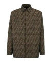 Fendi Twill Shirt Featuring Printed Pattern In Green