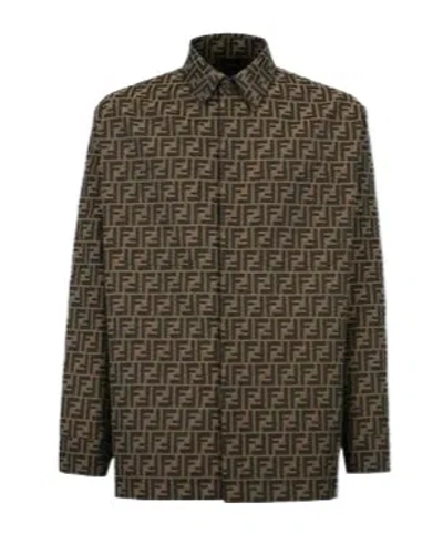 FENDI FENDI ALL-OVER MONOGRAM JACQUARD OVERSHIRT