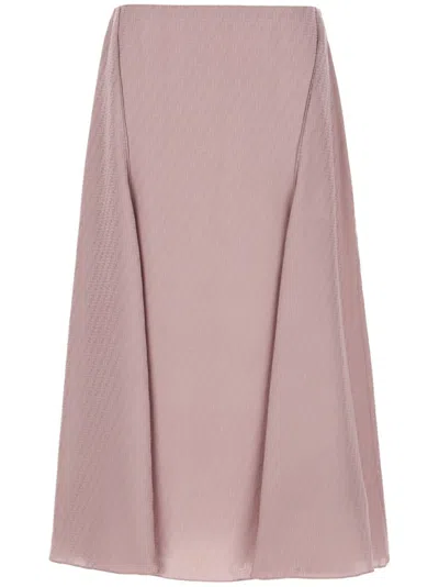 Fendi Monogram-pattern Skirt In Pink