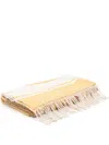 Fendi Monogram-print Beach Towel In Yellow