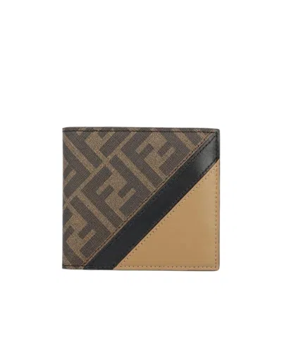 Fendi Monogram-print Bi-fold Wallet In Multicolor