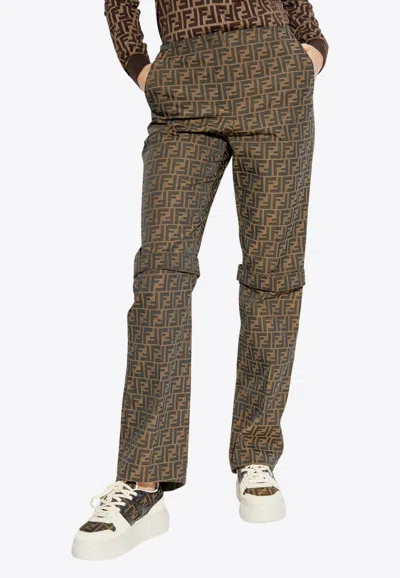 Fendi Monogram Print Casual Pants