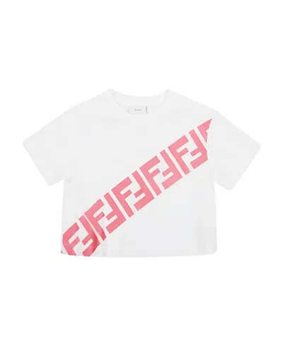 Fendi Monogram-print Cotton T-shirt In White