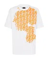 Fendi Monogram-print Crew-neck Oversized T-shirt In White